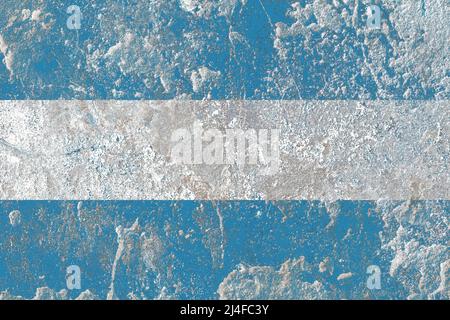 Argentina flag painted on a distressed old concrete wall surface Stock Photo