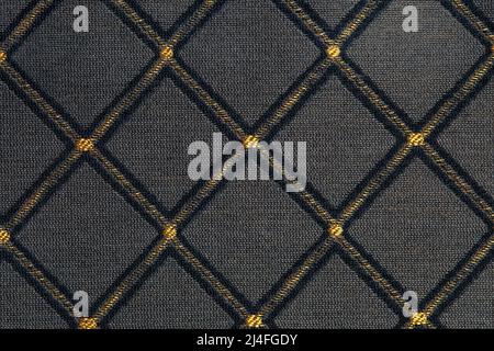 yellow-black fabric with rhombuses background for design Stock Photo