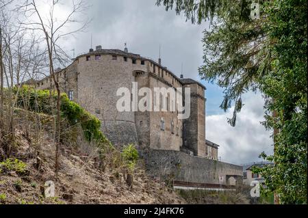 The ancient castle of Compiano, Parma, Italy Stock Photo