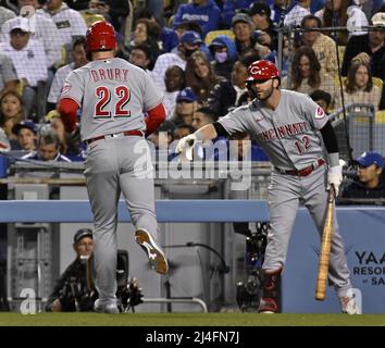 This is a 2022 photo of Tyler Naquin of the Cincinnati Reds baseball team  taken Friday, March 18, 2022, in Goodyear, Ariz. (AP Photo/Charlie Riedel  Stock Photo - Alamy