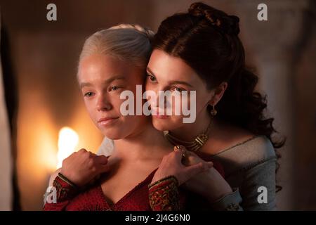 USA. Emily Carey and Milly Alcock in the (C)HBO new series: House of