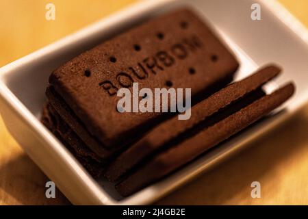 Bourbon biscuits Stock Photo