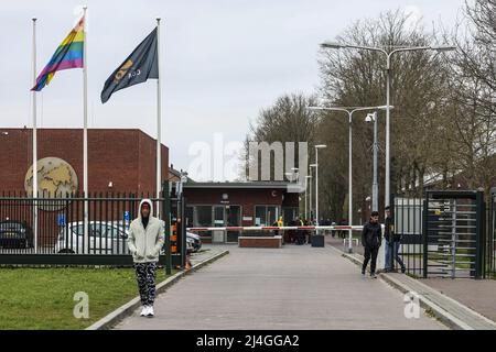 Ter Apel, Netherlands. 15th Apr 2022. 2022-04-15 14:19:24 TER APEL - Application Center Ter Apel. According to the state secretary, the reception of asylum seekers must 'really improve'. ANP VINCENT JANNINK netherlands out - belgium out Credit: ANP/Alamy Live News Stock Photo