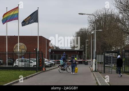 Ter Apel, Netherlands. 15th Apr 2022. 2022-04-15 14:28:52 TER APEL - Application Center Ter Apel. According to the state secretary, the reception of asylum seekers must 'really improve'. ANP VINCENT JANNINK netherlands out - belgium out Credit: ANP/Alamy Live News Stock Photo