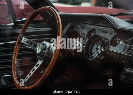 1967 Ford Mustang Shelby GT500 fastback interior Stock Photo