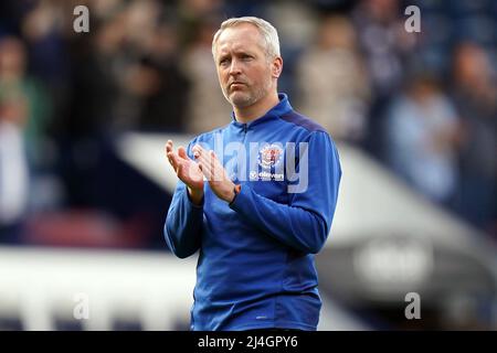 Blackpool manager Neil Critchley during the Sky Bet Championship match at The Hawthorns, West Bromwich. Picture date: Friday April 15, 2022. Stock Photo