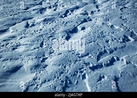 background or texture Abstract surface of snow cover Stock Photo