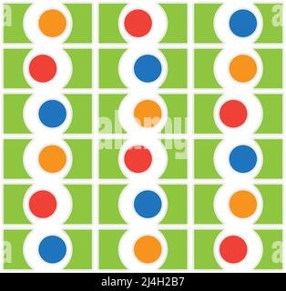 modern background textile pattern with colored balls Stock Photo
