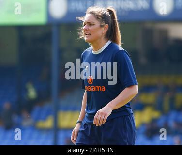 Southend, UK. 15th Apr, 2022. SOUTHEND, ENGLAND - APRIL 15: Rachel Hill coach of Wealdstoneduring National League between Southend United and Wealdstone at Roots Hall Stadium, Southend on Seas, UK on 15th April, 2022 Credit: Action Foto Sport/Alamy Live News Stock Photo