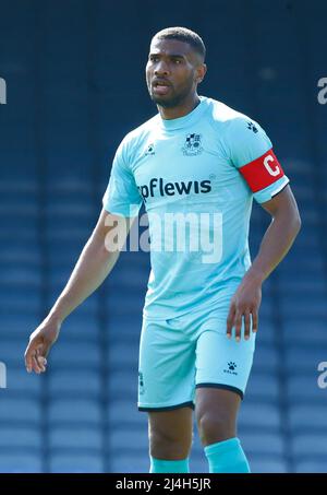 Southend, UK. 15th Apr, 2022. SOUTHEND, ENGLAND - APRIL 15:Jerome Okimo of Wealdstone during National League between Southend United and Wealdstone at Roots Hall Stadium, Southend on Seas, UK on 15th April, 2022 Credit: Action Foto Sport/Alamy Live News Stock Photo