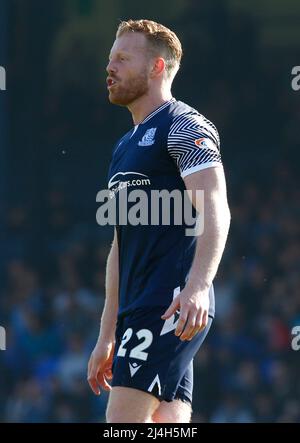 Southend, UK. 15th Apr, 2022. SOUTHEND, ENGLAND - APRIL 15: Kenny Clark (on loan from Dagenham and Redbridge) of Southend United during National League between Southend United and Wealdstone at Roots Hall Stadium, Southend on Seas, UK on 15th April, 2022 Credit: Action Foto Sport/Alamy Live News Stock Photo