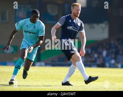 Southend, UK. 15th Apr, 2022. SOUTHEND, ENGLAND - APRIL 15: Kenny Clark (on loan from Dagenham and Redbridge) of Southend United during National League between Southend United and Wealdstone at Roots Hall Stadium, Southend on Seas, UK on 15th April, 2022 Credit: Action Foto Sport/Alamy Live News Stock Photo