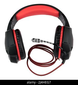 Headphones for pc, speaker system for pc, isolated on white background Stock Photo