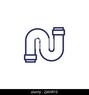 Pvc pipe icon outline vector. Metal tube. Drain system Stock Vector ...