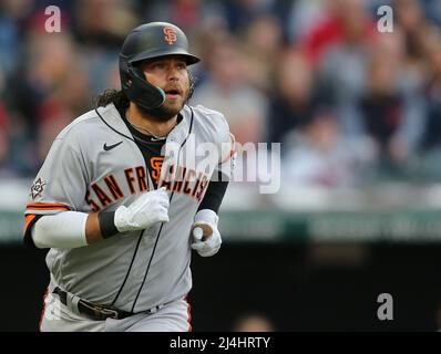 San Francisco Giants' Brandon Crawford, left, and Oakland Athletics' Mark  Ellis in a spring training baseball game in Scottsdale, Ariz., Saturday,  March 13, 2010. (AP Photo/Jeff Chiu Stock Photo - Alamy