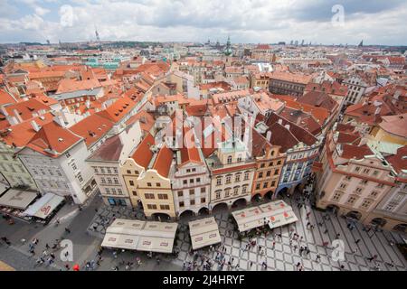 Views from Vez Tower, Stare Mesto, Prague, Czech Republic Stock Photo