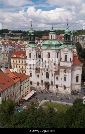 Views from Vez Tower, Stare Mesto, Prague, Czech Republic Stock Photo