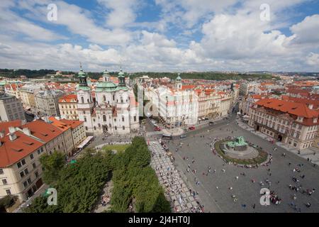 Views from Vez Tower, Stare Mesto, Prague, Czech Republic Stock Photo