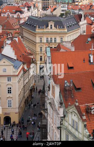 Views from  Vez Tower, Stare Mesto, Prague, Czech Republic Stock Photo