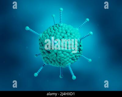 Adenovirus, illustration Stock Photo