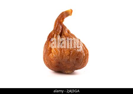 Light Dried Figs on a White Background Stock Photo