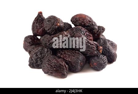 Dried Mission Figs on a White Background Stock Photo