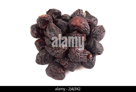 Dried Mission Figs on a White Background Stock Photo
