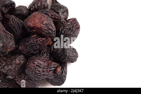Dried Mission Figs on a White Background Stock Photo