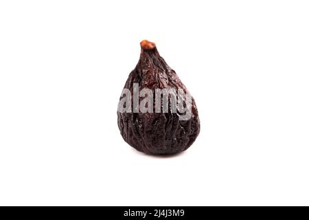Dried Mission Figs on a White Background Stock Photo