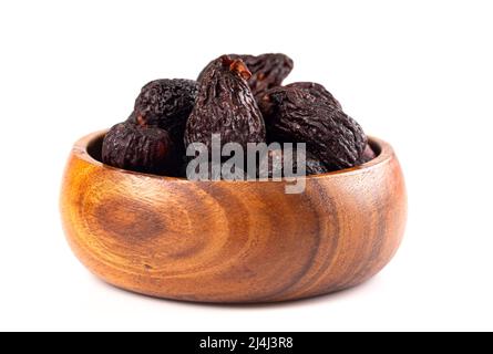 Dried Mission Figs on a White Background Stock Photo