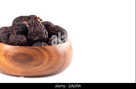 Dried Mission Figs on a White Background Stock Photo