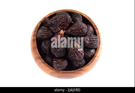 Dried Mission Figs on a White Background Stock Photo