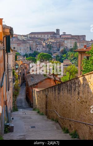 Church of St. Augustine over Perugia, Italy. Stock Photo