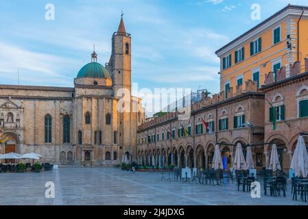 Church of Saint Francis in Italian town Ascoli Piceno. Stock Photo