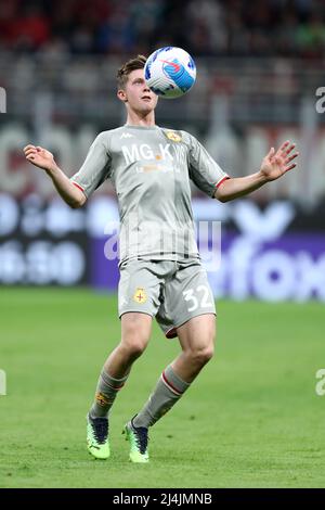 Genoa, Italy. 24 April 2022. Morten Frendrup of Genoa CFC in