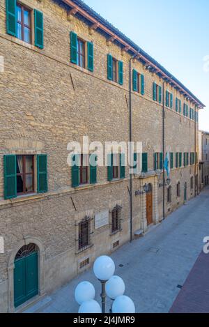 Palazzo Begni in Citta di San Marino. Stock Photo