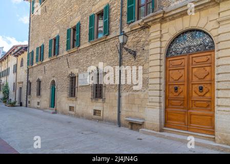 Palazzo Begni in Citta di San Marino. Stock Photo