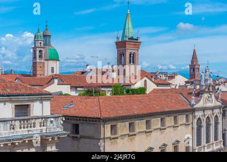 Church of St. Vincent at the Piazza dei Signori square in the Italian town Vicenza. Stock Photo