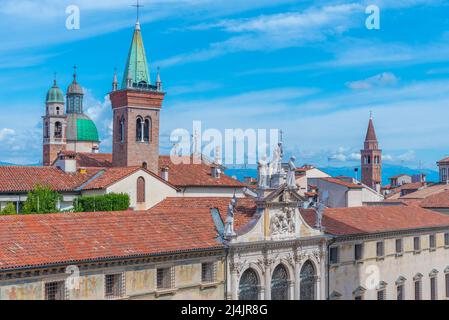 Church of St. Vincent at the Piazza dei Signori square in the Italian town Vicenza. Stock Photo