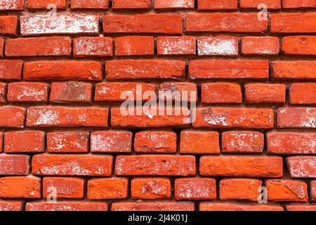 Red brick wall background. High detailed texture and pattern, backdrop Stock Photo