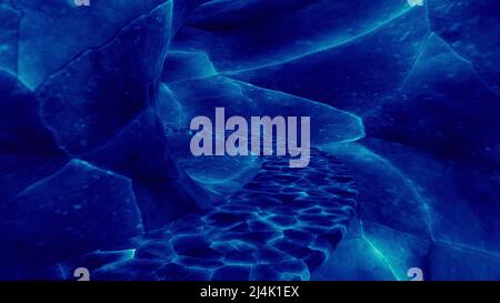 Blue background.Design. The bright path of blue in abstraction is moving forward Stock Photo