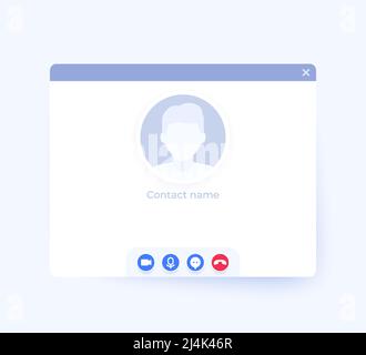 video call interface vector design Stock Vector
