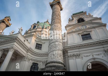 Karlskirche (St Charles Church) - Vienna, Austria Stock Photo