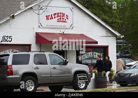 Watkin's Grill, opened in 1947, is one of Raleigh, North Carolina's iconic breakfast and comfort food restaurants as well as one of its oldest. Stock Photo