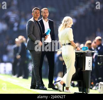 London, England, 16th April 2022. Jermaine Jenas during the Premier League match at the Tottenham Hotspur Stadium, London. Picture credit should read: David Klein / Sportimage Credit: Sportimage/Alamy Live News Stock Photo