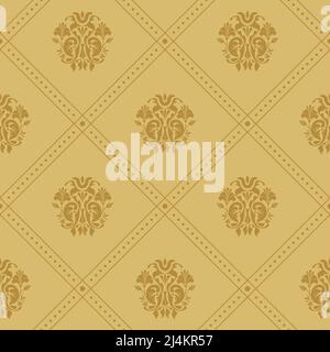 Background victorian regal. Pattern in style baroque vintage, vector illustration Stock Vector