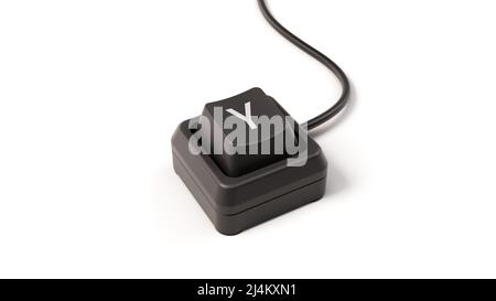 letter Y button of single key computer keyboard. 3D illustration, suitable for social media, technology, and writing themes Stock Photo