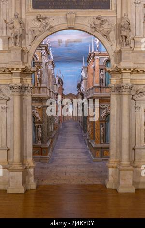 Vicenza, Italy, August 29, 2021: Teatro Olimpico in Italian town Vicenza. Stock Photo