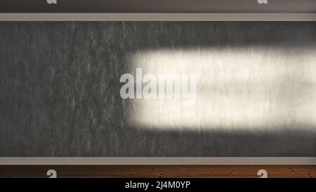 Background with sunlight falling on surface from window. Animation. Naturalistic movement of incident light on interior surface. Animation with light Stock Photo