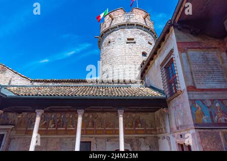 Trento, Italy, August 28, 2021: Frescoes at the Castello del Buonconsiglio in Trento, Italy. Stock Photo